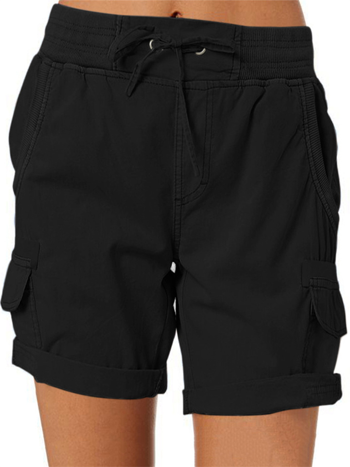Women's High-waisted Work Pants Casual Pants Cotton Shorts Thin Section A Word Shorts