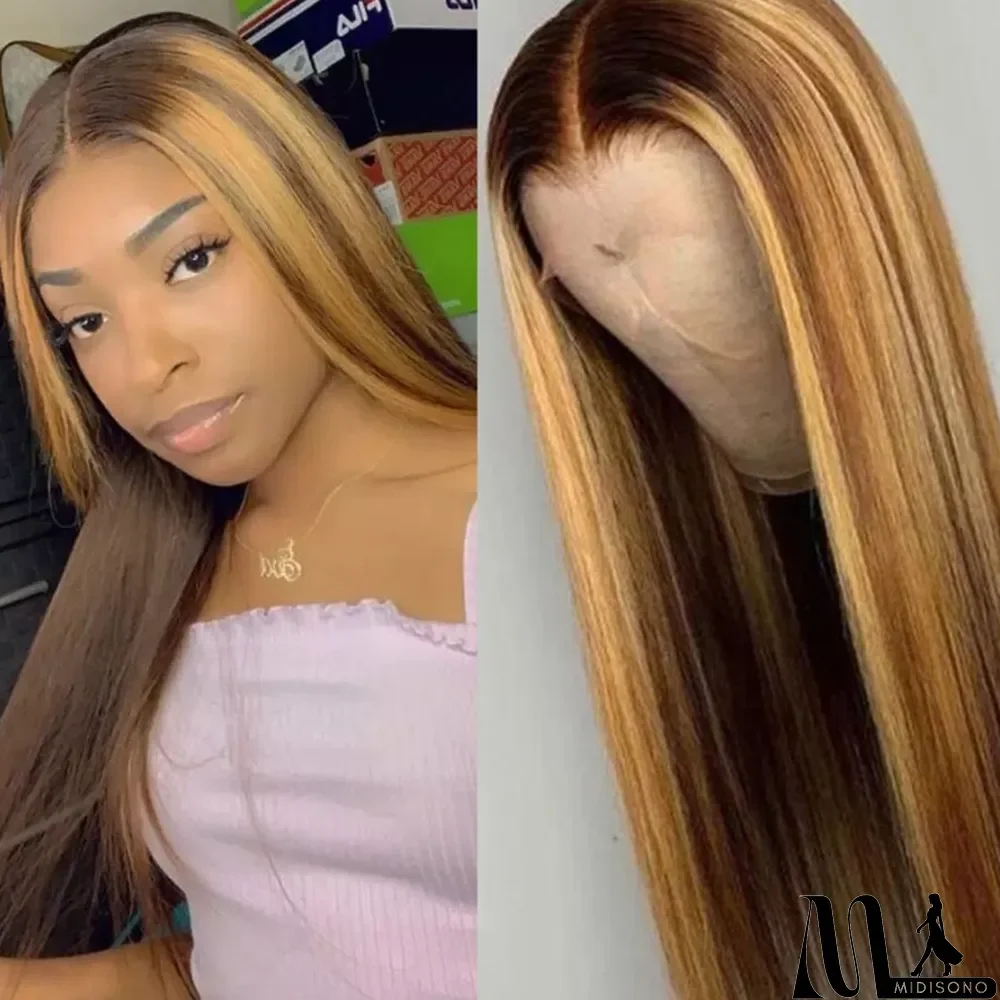 MidiSono - Gold Fashion Casual Straight Hair Wigs