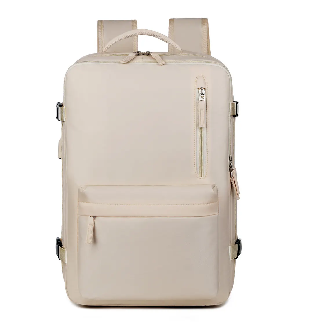 Women's Expandable Macaron Color Oxford Travel Backpack