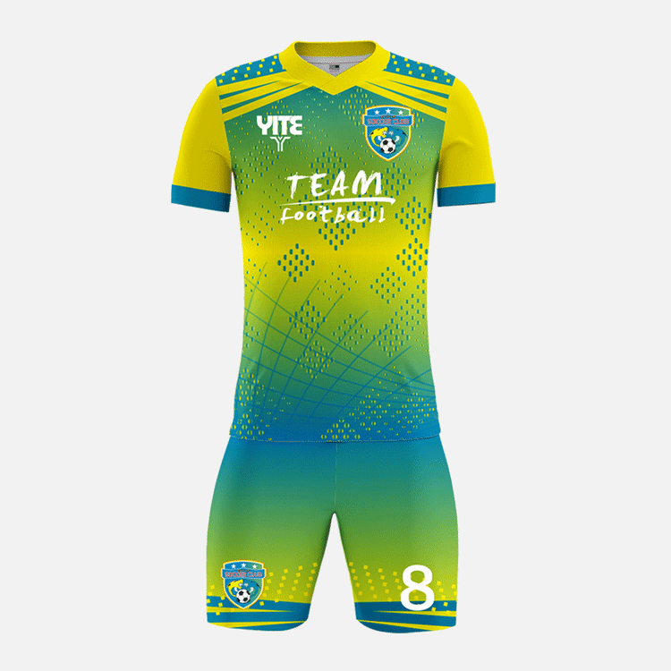 YITE | YTZQ210-Green And Yellow Soccer Uniforms