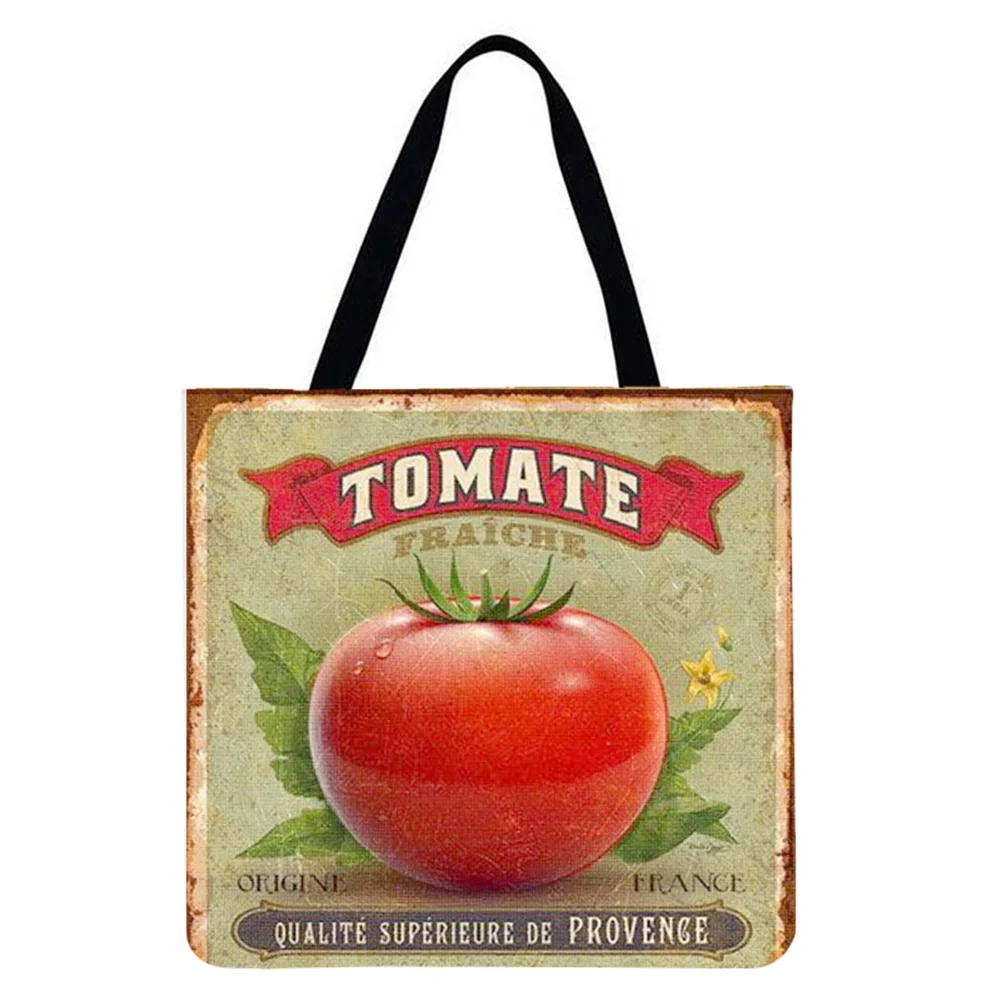 Linen Tote Bag - Tomato