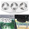 Solar Car Exhaust Fan with 3 Air Outlets Car Radiator Cooling Fan for All Cars