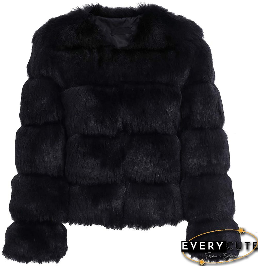 Open Front Fleece Oversize Fuzzy Coat