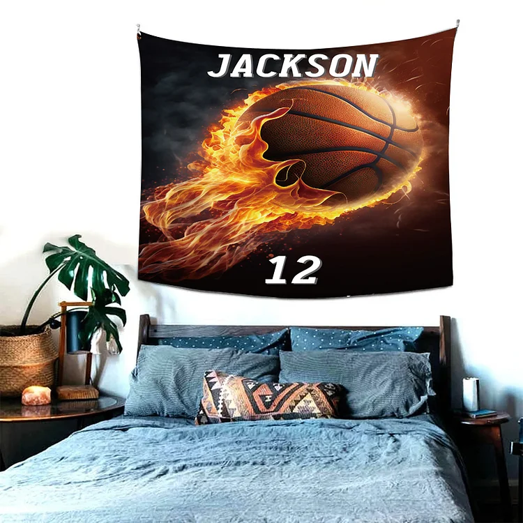 Personalized Kid Basketball Nursery Tapestry|T24