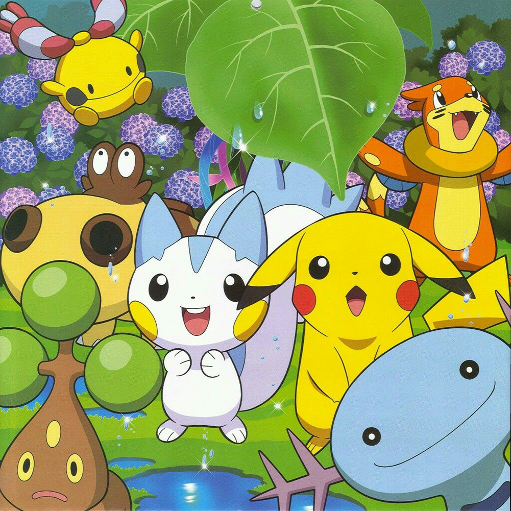 Pokemon 30*30cm(canvas) full round drill diamond painting