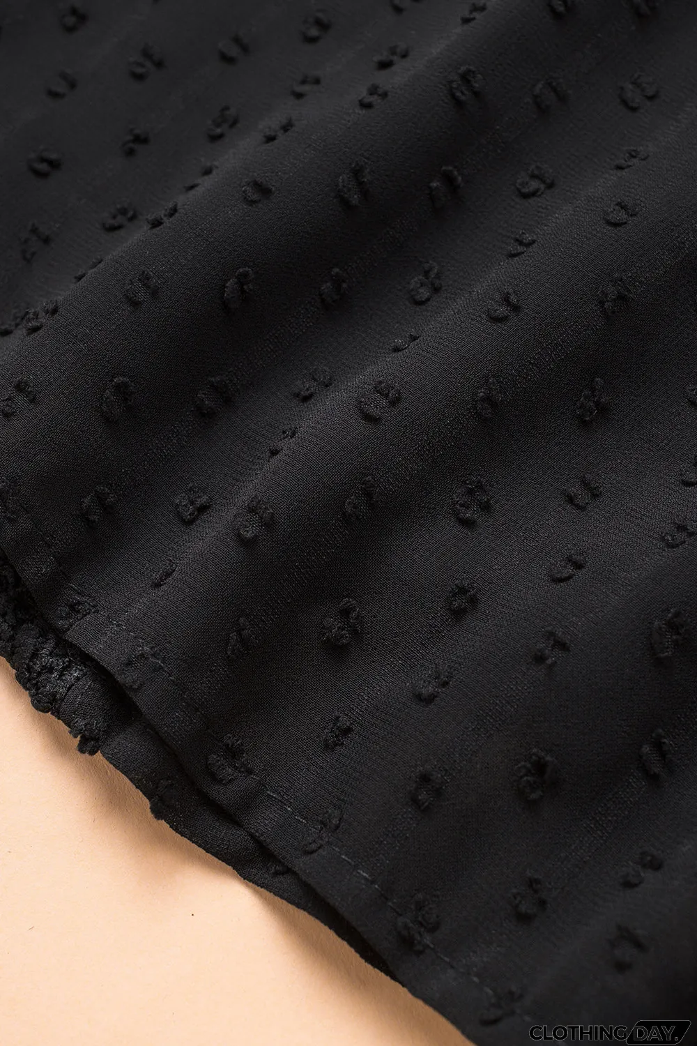 Elegant V-Neck Swiss Dot Lace Blouse