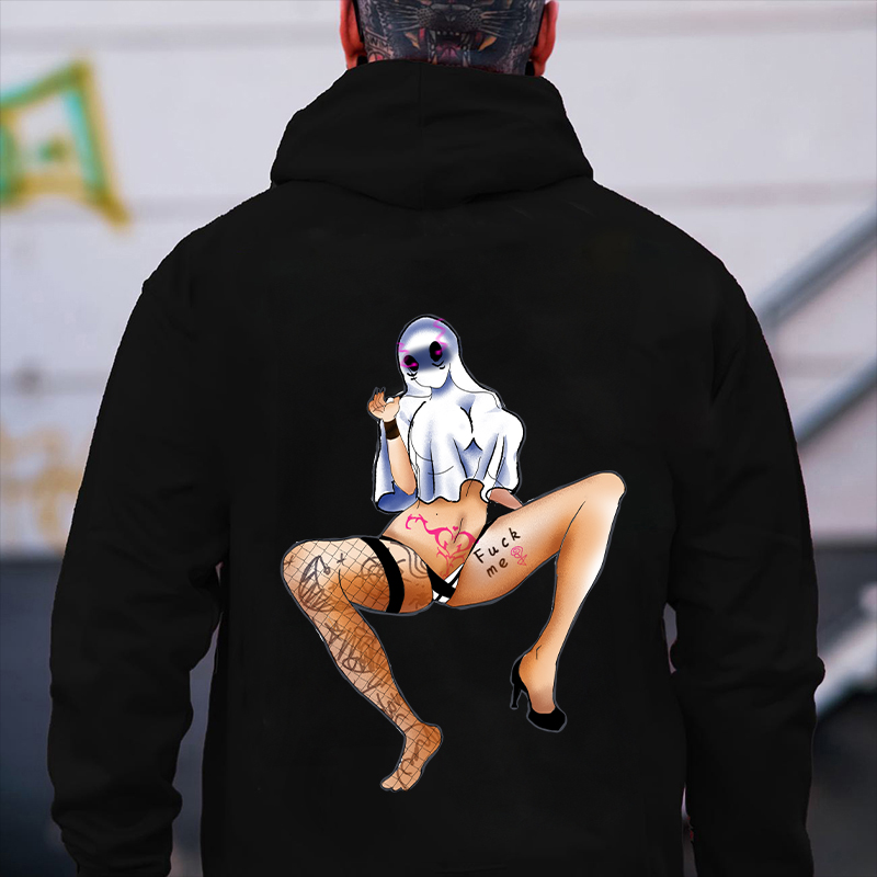 FXXK ME Casual Graphic Print Hoodie