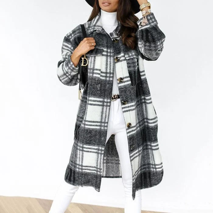 Vintage Check Lapel Coat