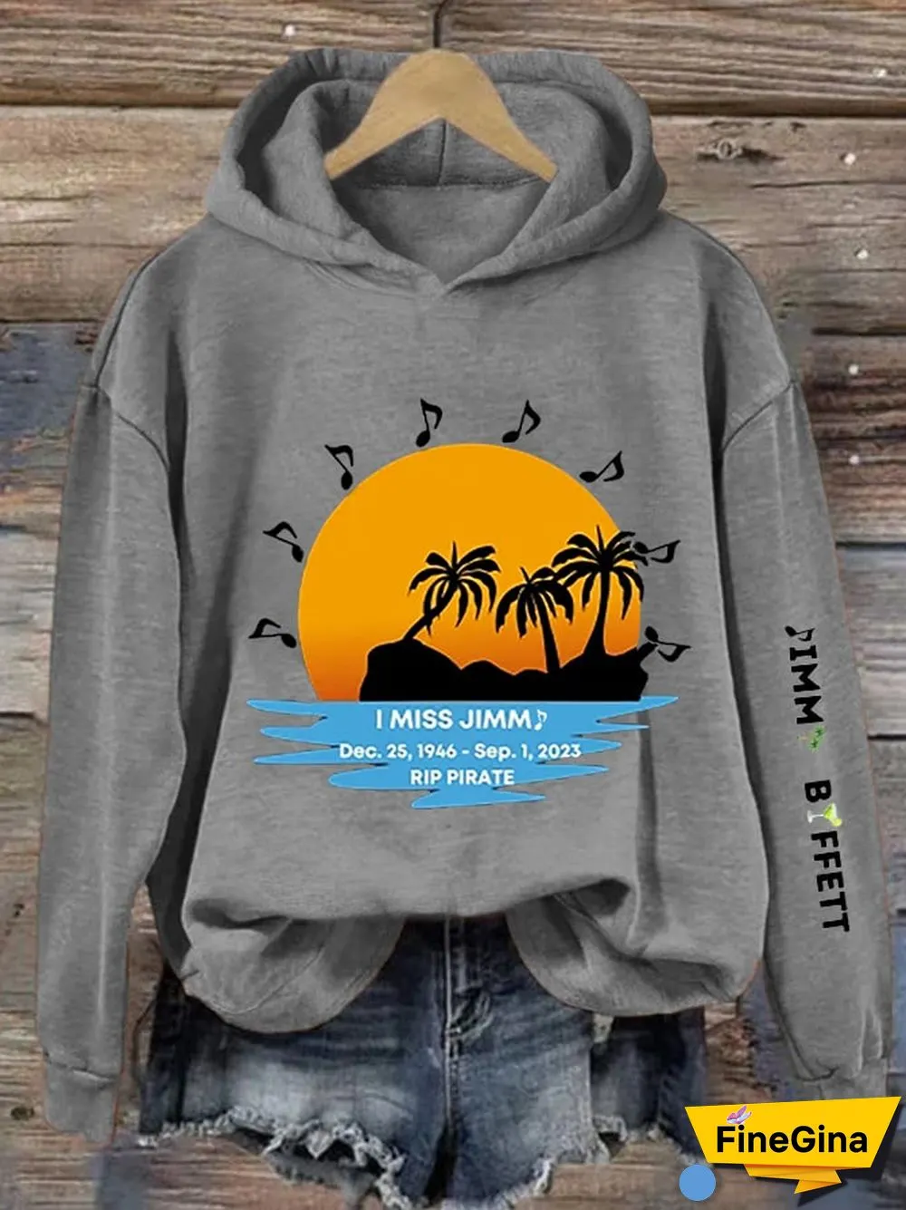Women's I Miss Rip Jimmy Printed Hooded Sweatshirt