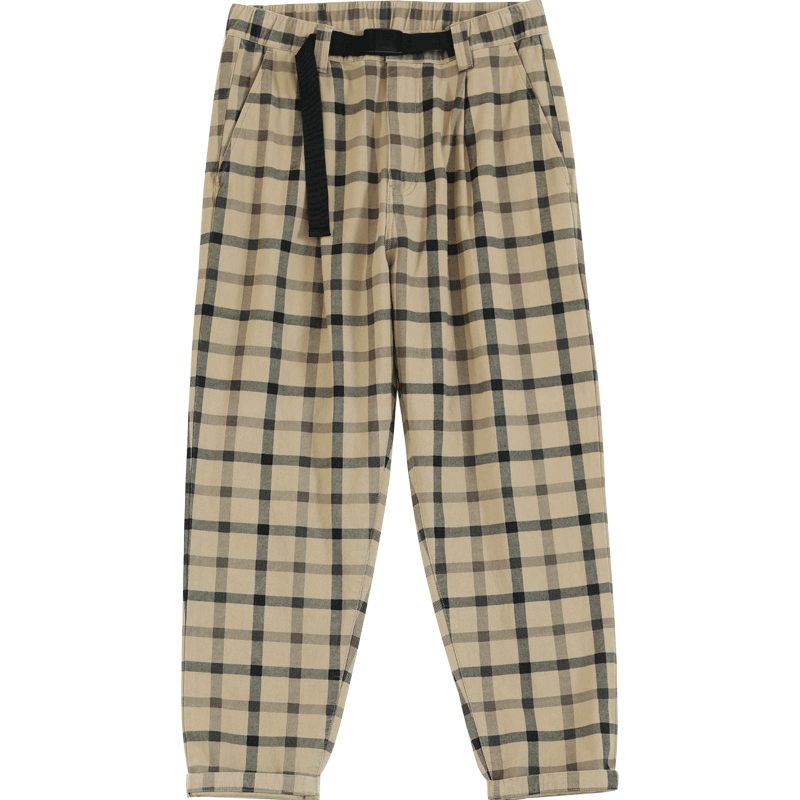 SIMWOOD 2021 Spring Winter New Plaid Loose Cargo Pants Check Elastic Waist Trousers Hip Hop Streetwear SJ171172