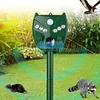 Solar Animal Repeller Mouse Repellent IP44 Waterproof for Raccoons Rabbits Foxes