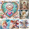 (Multi-Style) Girl and Grandma-11CT Stamped Cross Stitch 45*45cm/17.72*17.72in