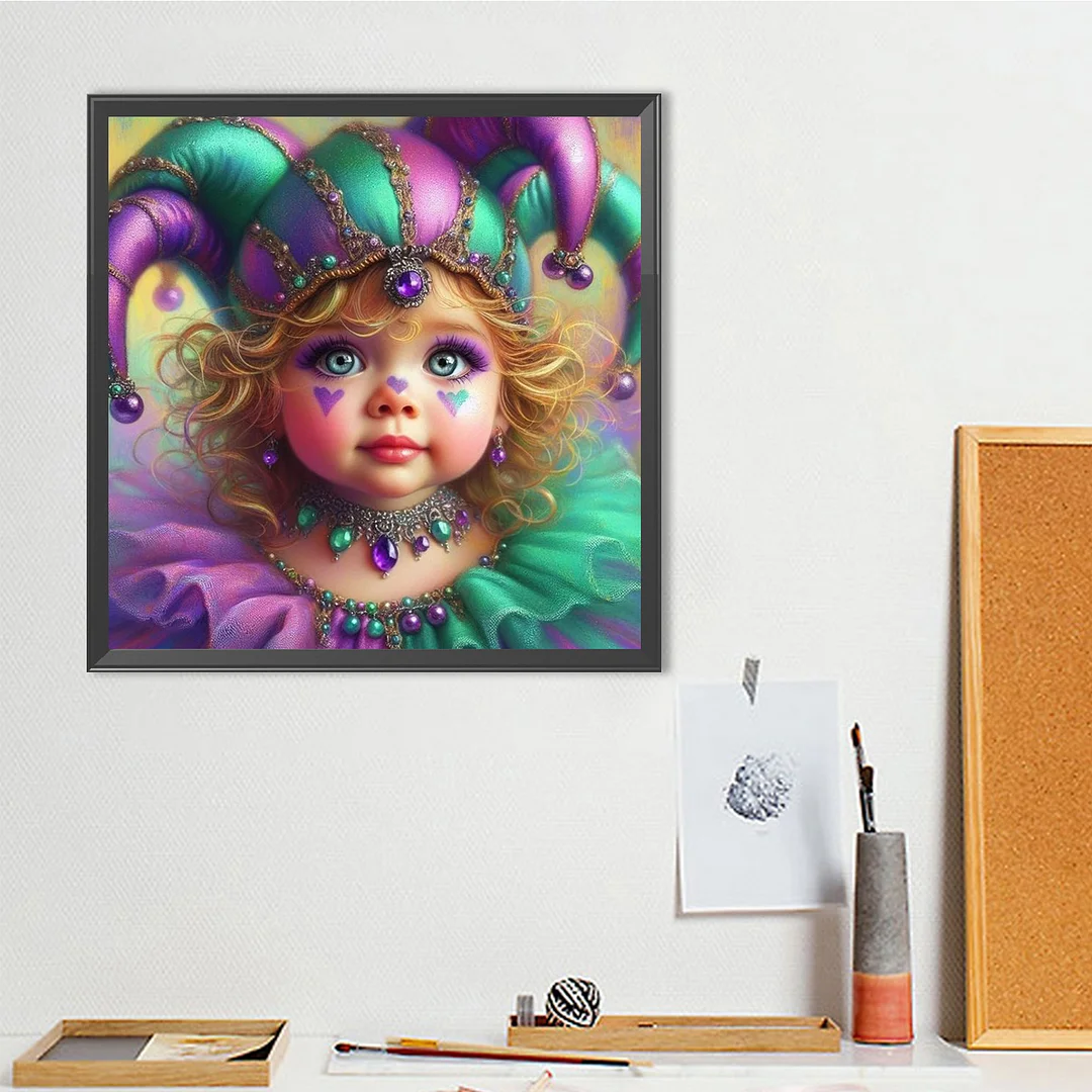 Diamond Painting - Full Round Drill - Kiddo Clown(Canvas|40*40cm)