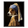 The Girl With A Pearl Earring Dog-11CT Stamped Cross Stitch 40*50cm
