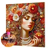 (Pre-Framed)Diamond Painting-DIY Crystal Rhinestone Girl(25x25cm)