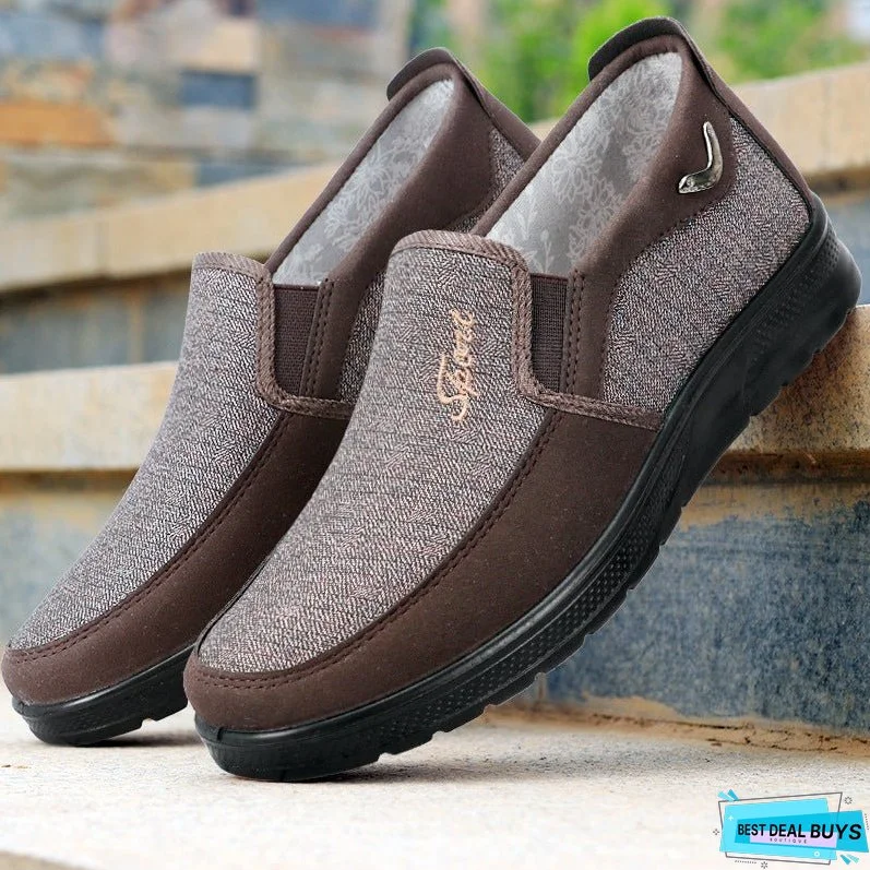 Durable Men's Cloth Breathable One Pedal Canvas Shoes