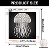 DIY Pearl Painting Jellyfish for Home Wall Decor(25x25cm)