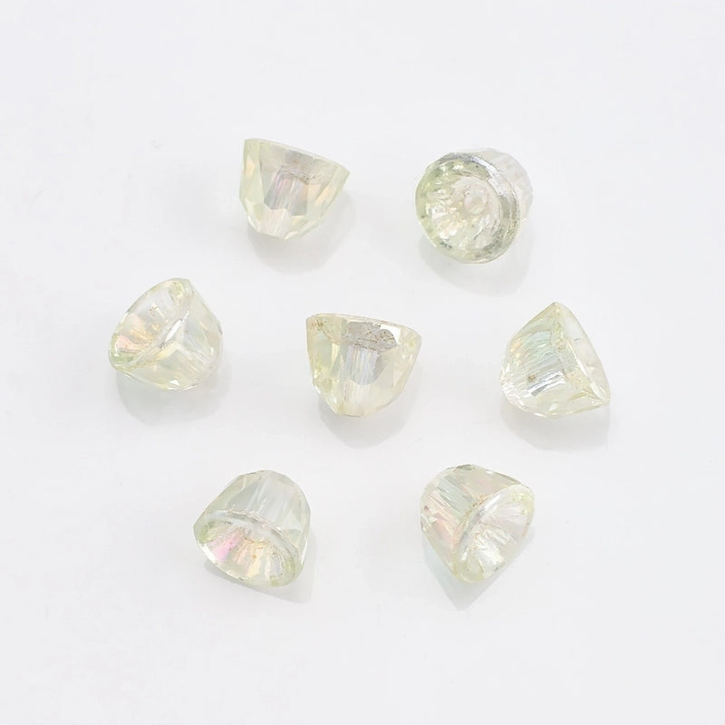 50 PCS/Package 7 * 8mm Hole 1~1.9mm Crystal Glass Solid Color Beads