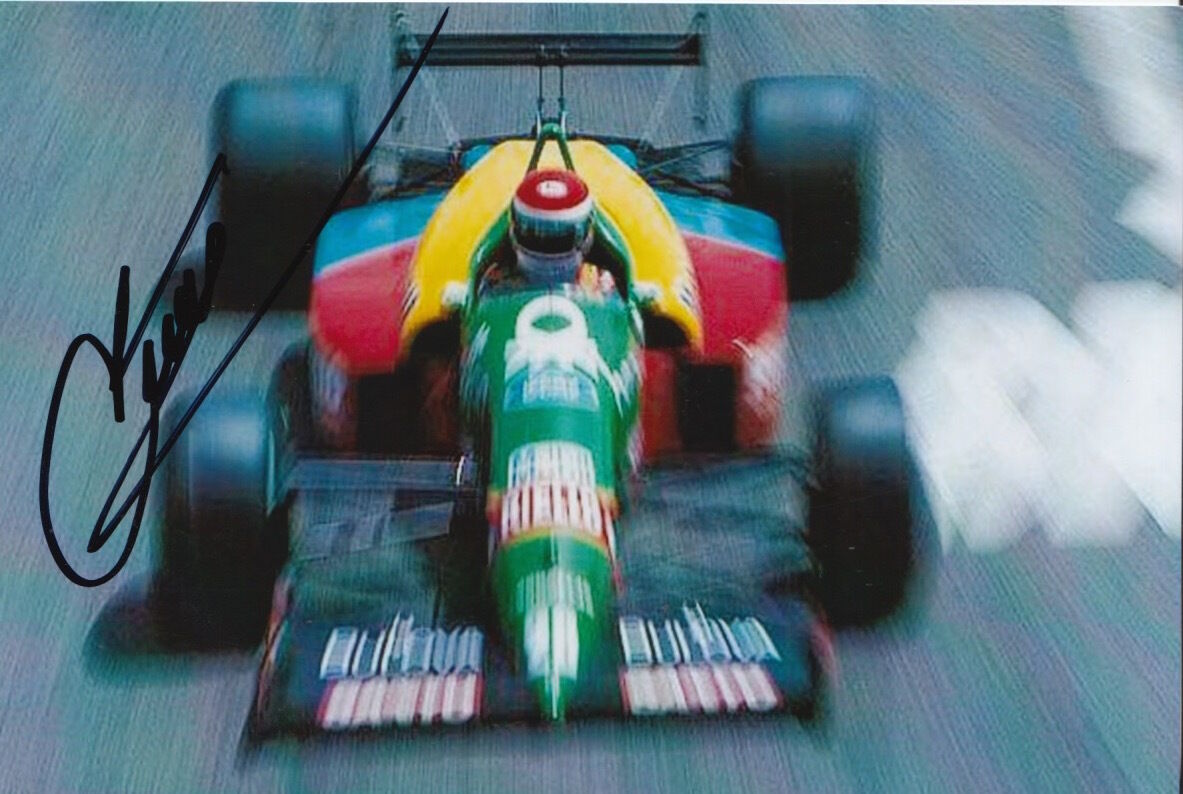 EMANUELE PIRRO HAND SIGNED BENETTON F1 6X4 Photo Poster painting 14.