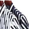 Short Sleeve Striped Lapel Shirt