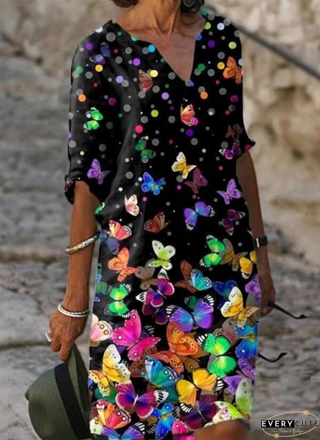 Casual Vintage All-match Plus Size Beach Dresses