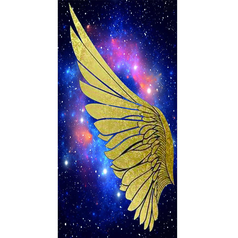 

40*80CM - Round Drill Diamond Painting - Wings Angel, 501 Original