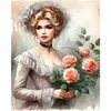 (Multi-Style)Flowers Lady-Full Round Diamond Painting 40*40/40*50CM