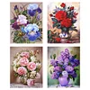 (Multi Style)Flower In Bottle-Full Embroidery 3 Strands 11CT Counted Cross Stitc-40*50CM