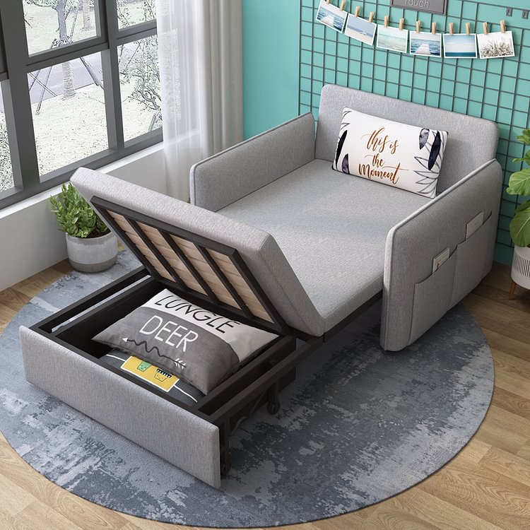 Homemys Extendable Sofa Bed with Side Pockets,Storage