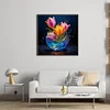 Luminous Tulip Vase-11CT Stamped Cross Stitch 40*40cm/15.75*15.75in tapestrymarket