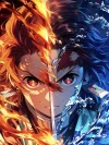 Water & Sun Breathing Tanjiro Kamado Decorative Painting - Demon Slayer: Kimetsu No Yaiba - Xingkong Studio