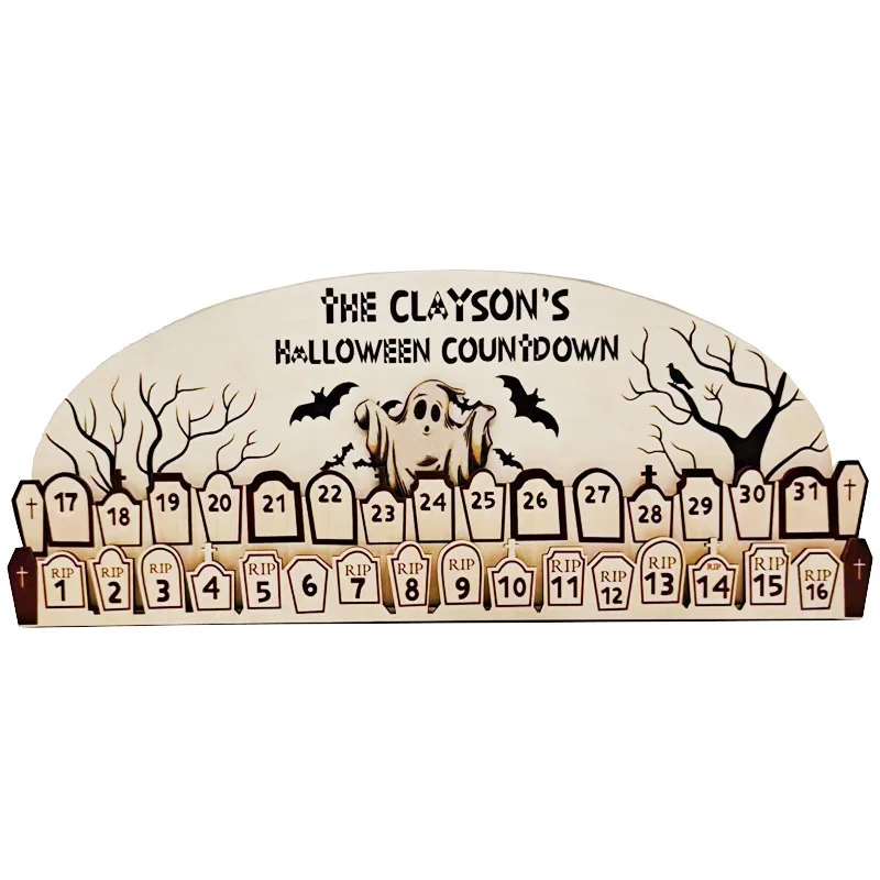 Countdown Halloween Coffin Calendar