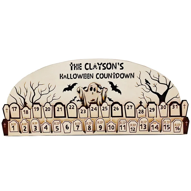 Countdown Halloween Coffin Calendar