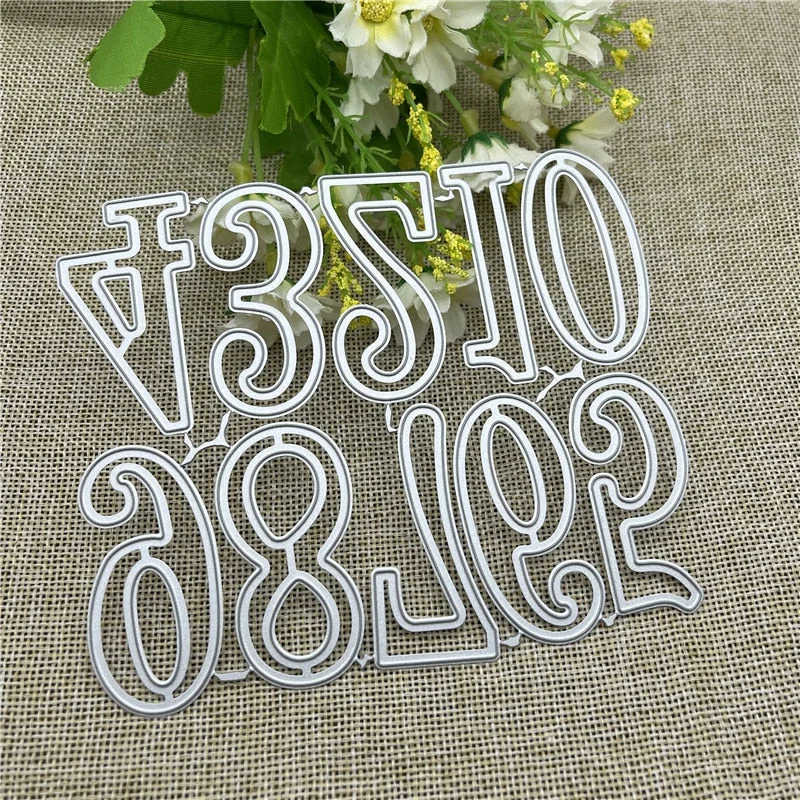 1 Set 0-9 Numbers Metal Cutting Dies Stencils DIY Embossing Scrapbooking Decorative Paper Card Craft