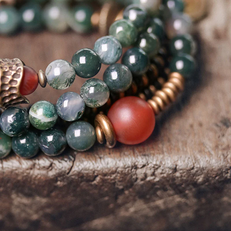 Ebony Green Phantom Blessing Charm Bracelet Necklace