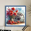 Cartwheel Poppy-18CT Stamped Cross Stitch 25*25cm/9.84*9.84in