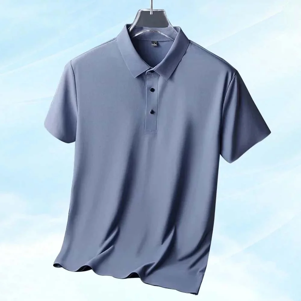 Smiledeer Men's summer icy quick-drying short-sleeved Polo shirt