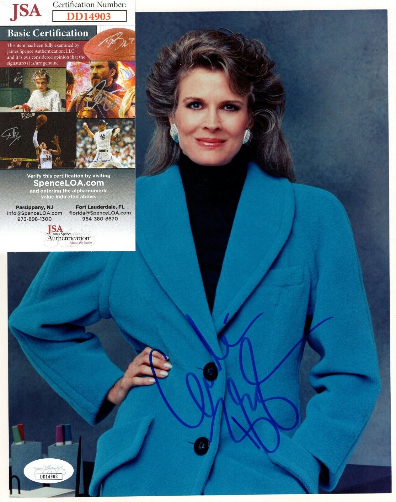 Candice Bergen Murphy Brown Actress Hand Signed Autograph 8x10 Photo Poster painting w/ JSA COA