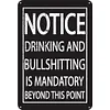 Drinking And Bullshitting Is Mandatory - Metal Tin Signs(8*12Inch/12*16Inch)