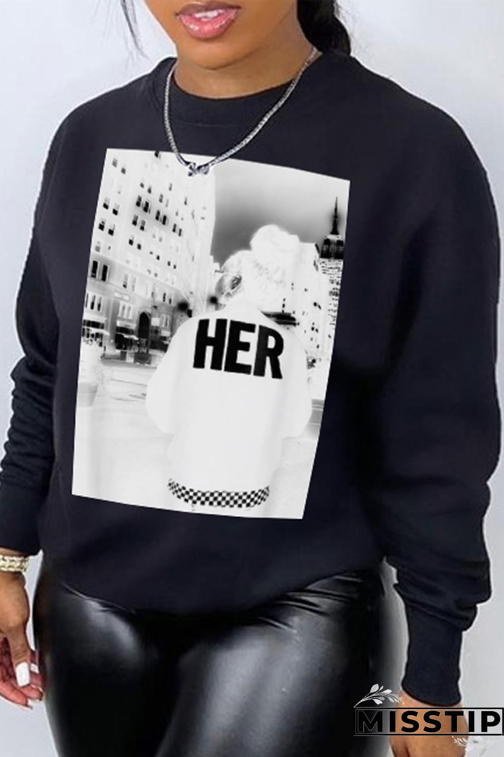 White Casual Vintage Print Patchwork O Neck Tops