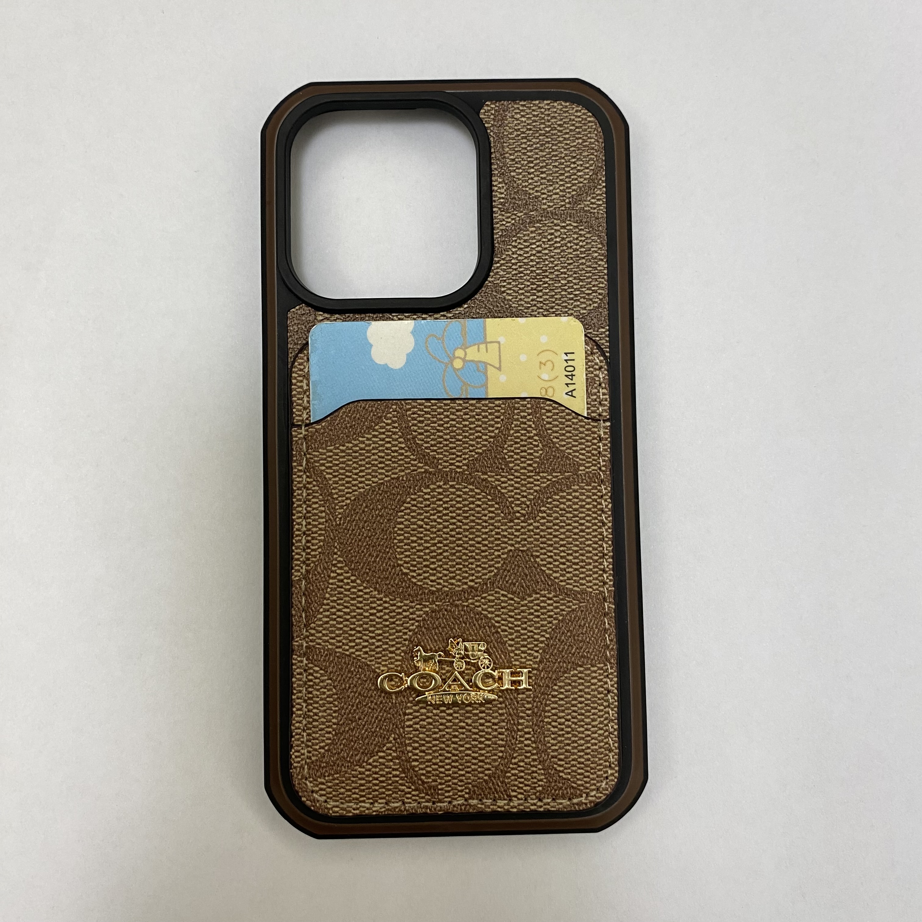 Luxury Coach Back Card Slot Leather Apple iPhone Case