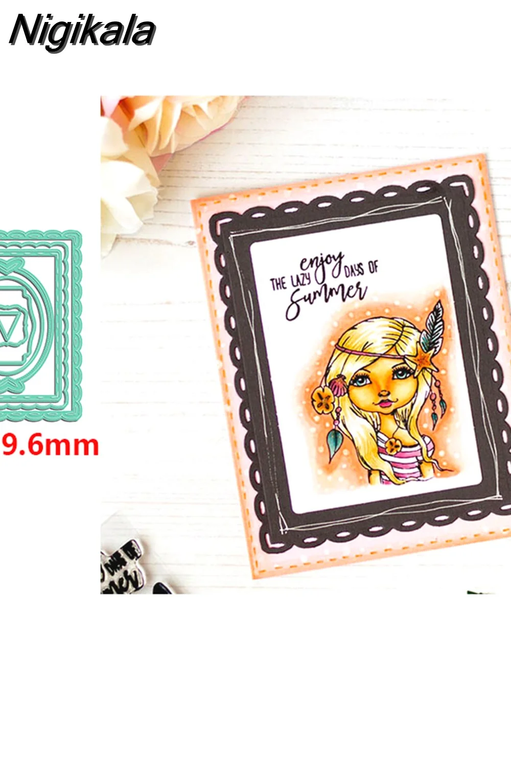 Nigikala Square Circle Oval Heart Frame Butterfly Border Cutting Dies for DIY Scrapbooking Valentine's Cards Crafts New 2023