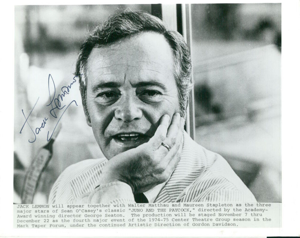 Jack Lemmon (Vintage) signed Photo Poster painting COA