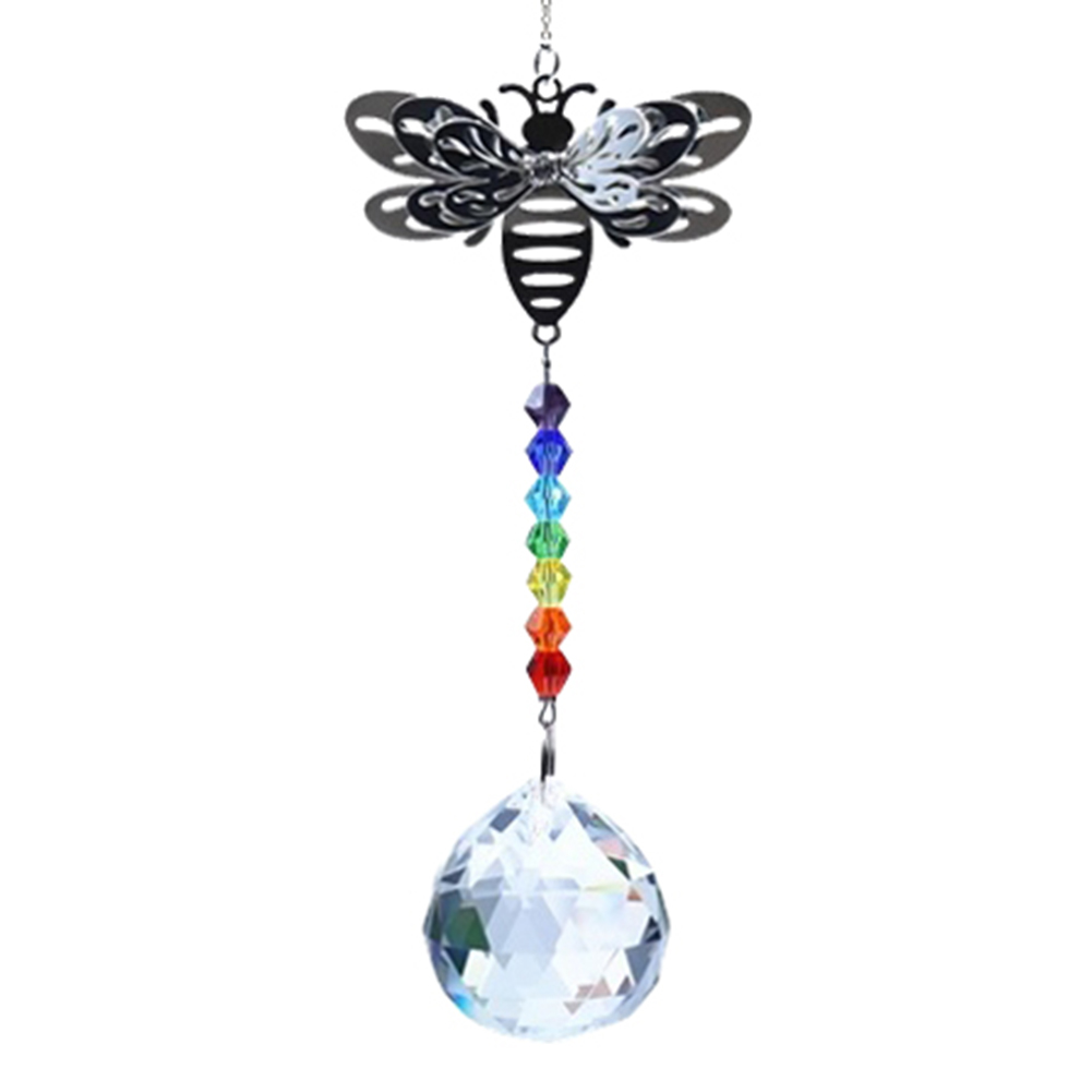 

Metal Bee Crystal Pendant Colorful Bead Hanging Drop Home Decor, 501 Original