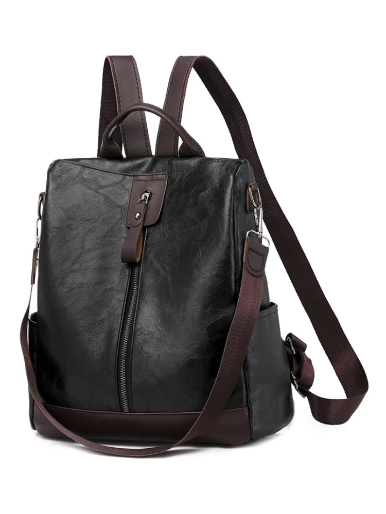 Soft Leather Utility Backpack/Shoulder Bag