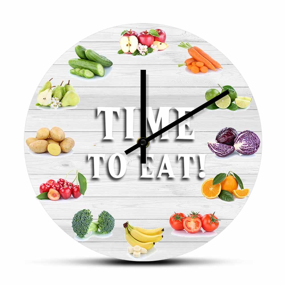 

Fruits And Vegetables - Frameless Acrylic Wall Clock, 501 Original