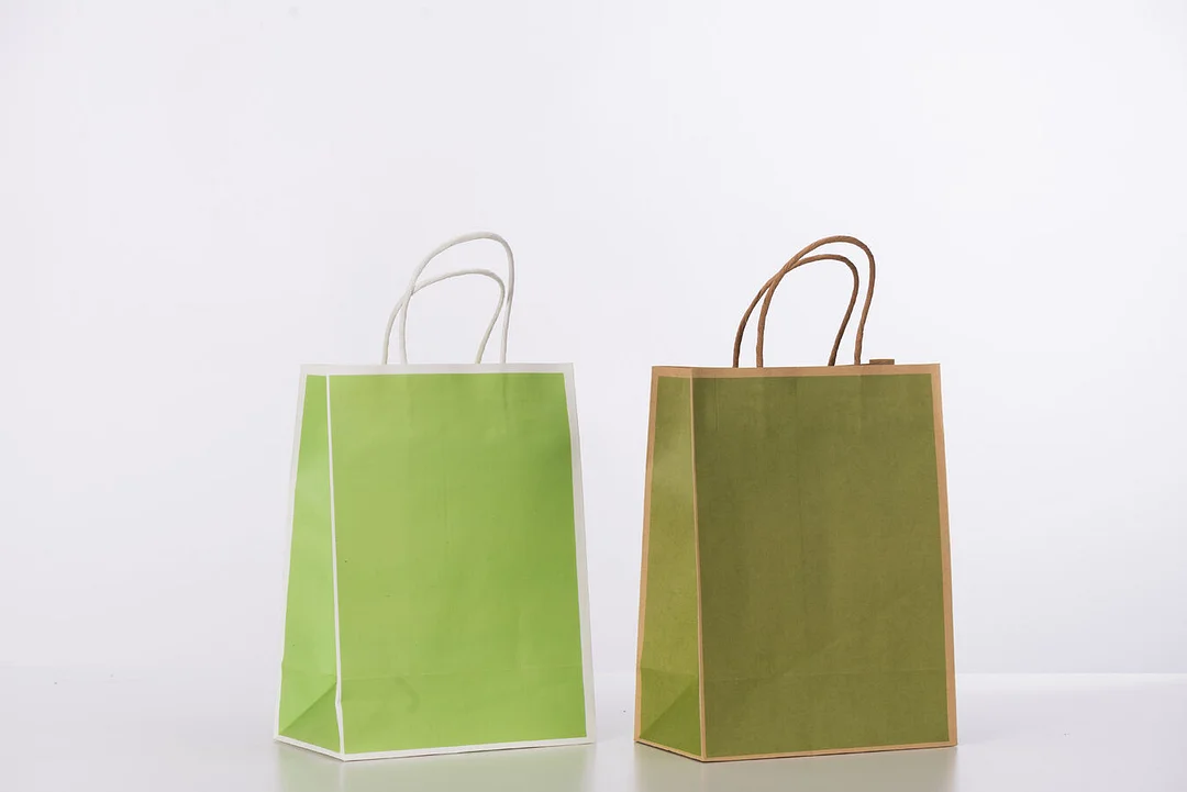 Lime Green Paper Bags With Logo
