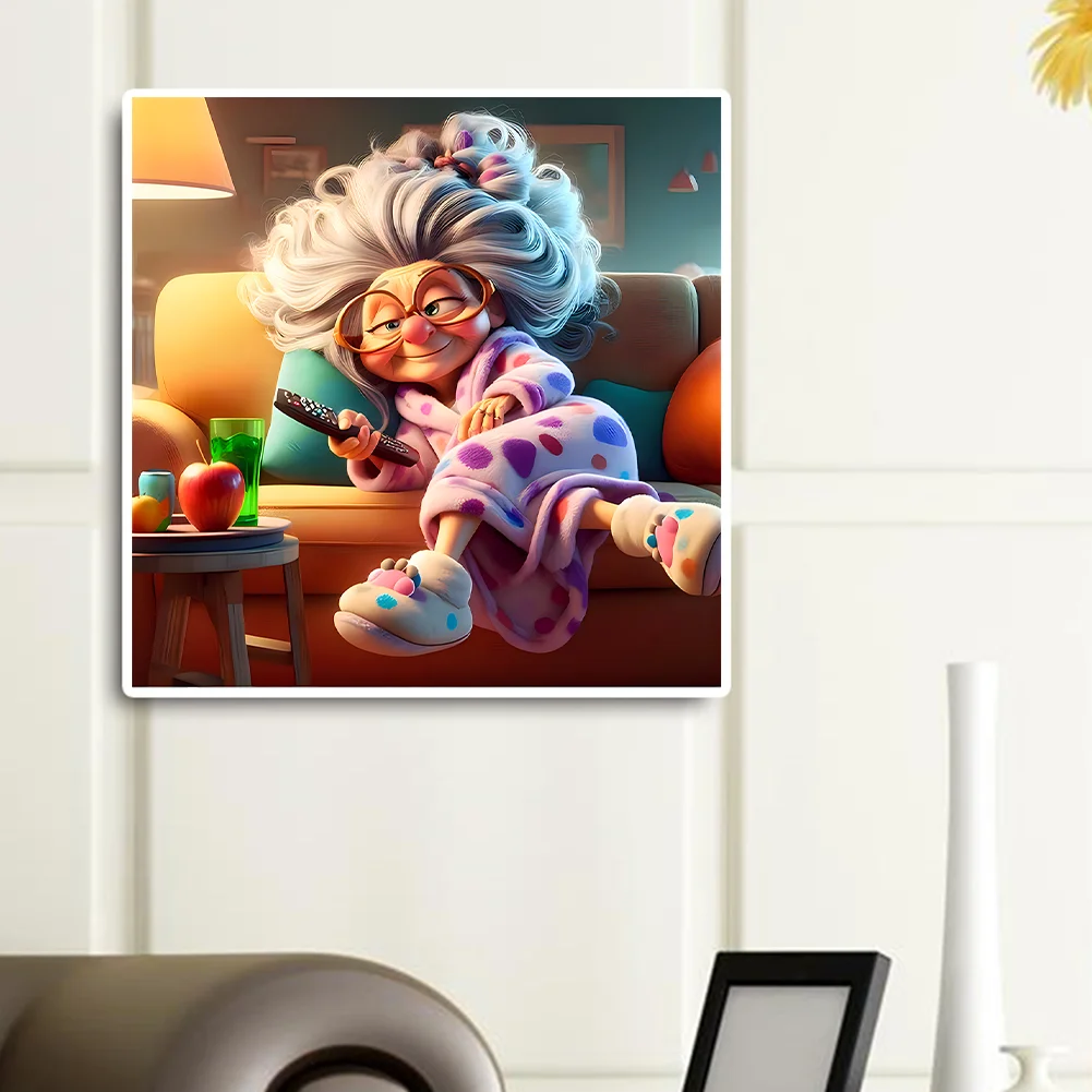 Diamond Painting - Full Round Drill - Grandma(Canvas|40*40cm)