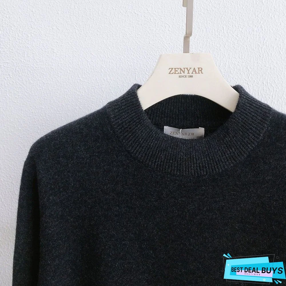 Warm Semi-Turtleneck Loose Men's Sweater Men