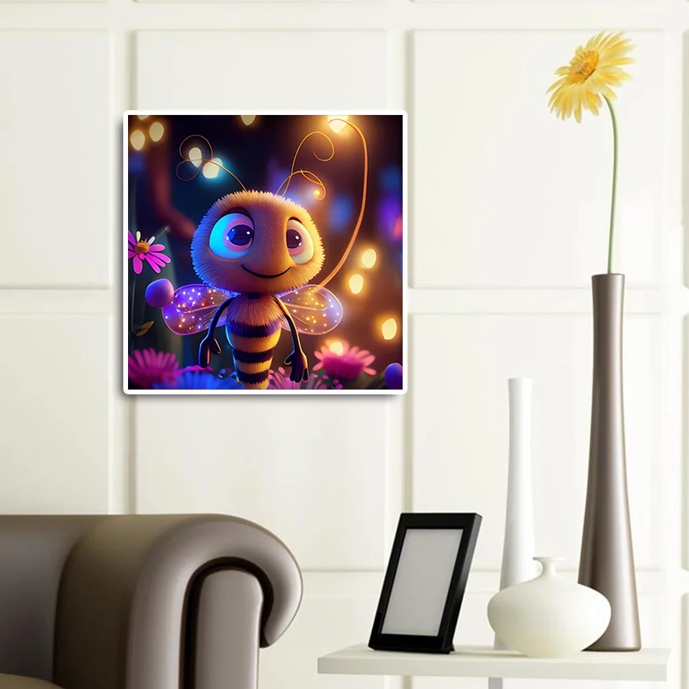 Diamond Painting - Full Round Drill - Bee(Canvas|30*30cm)